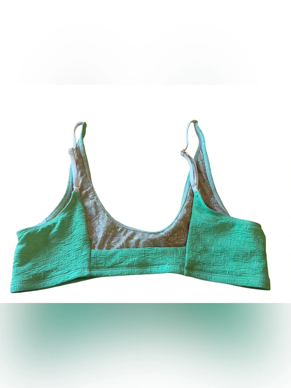 NWOT Free People Beach Farrah Crop Bikini Top, Size Large.